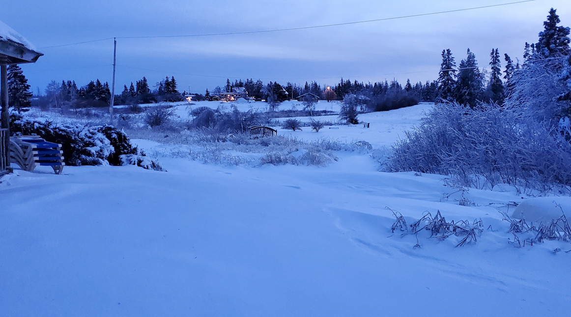 Winter Field and Inn